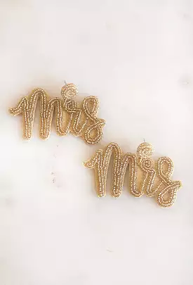 Mrs. Beaded Earrings