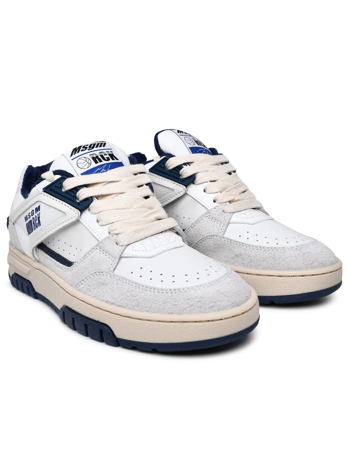 MSGM    Msgm New Rck White Lear Sneakers