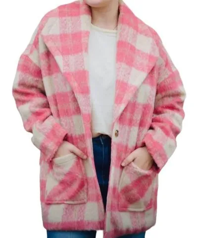 mudpie Boston Plaid Coat