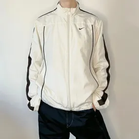 Nike Jacket - Large White Polyester