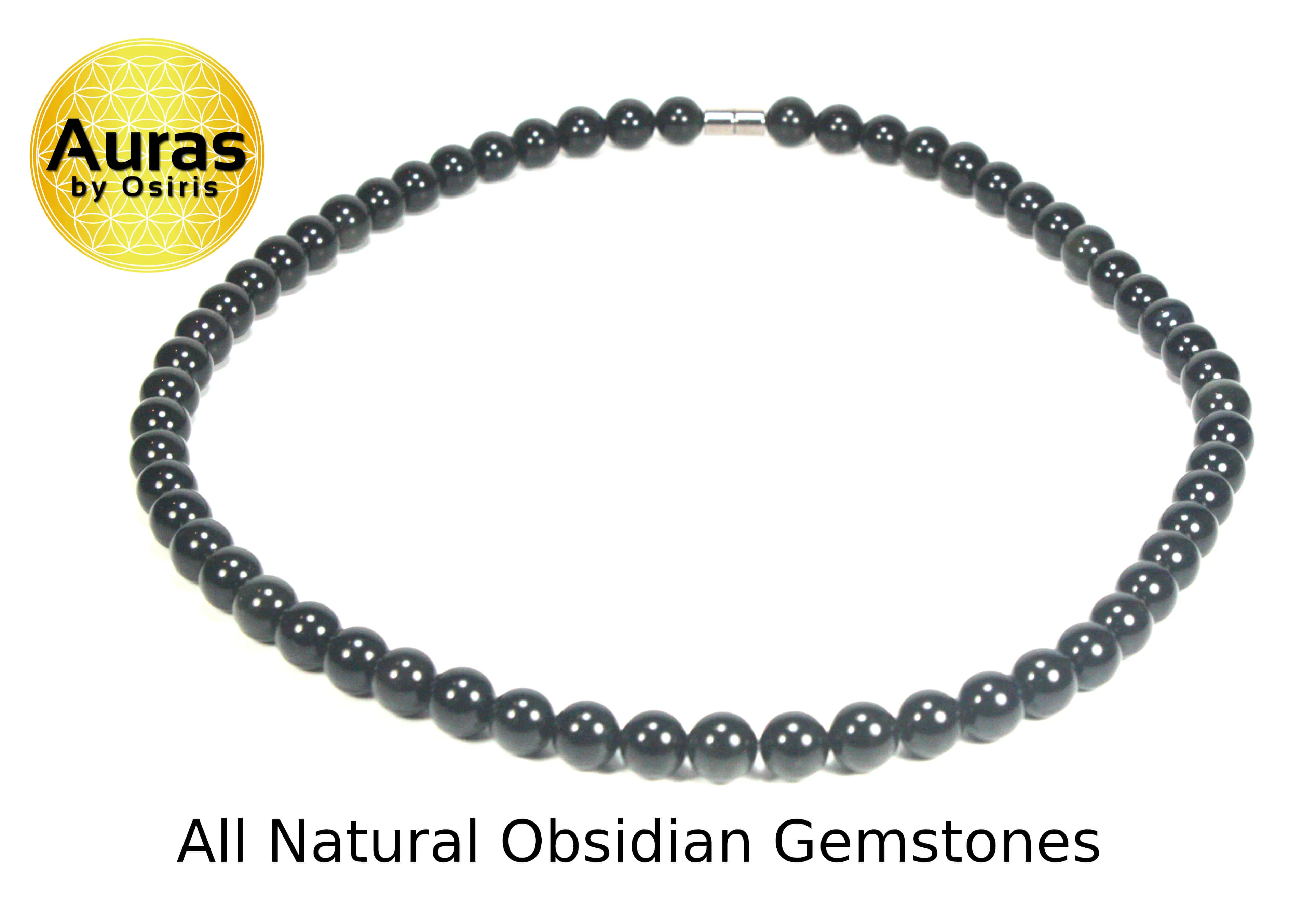 Obsidian Necklace (10mm Medium Beads)