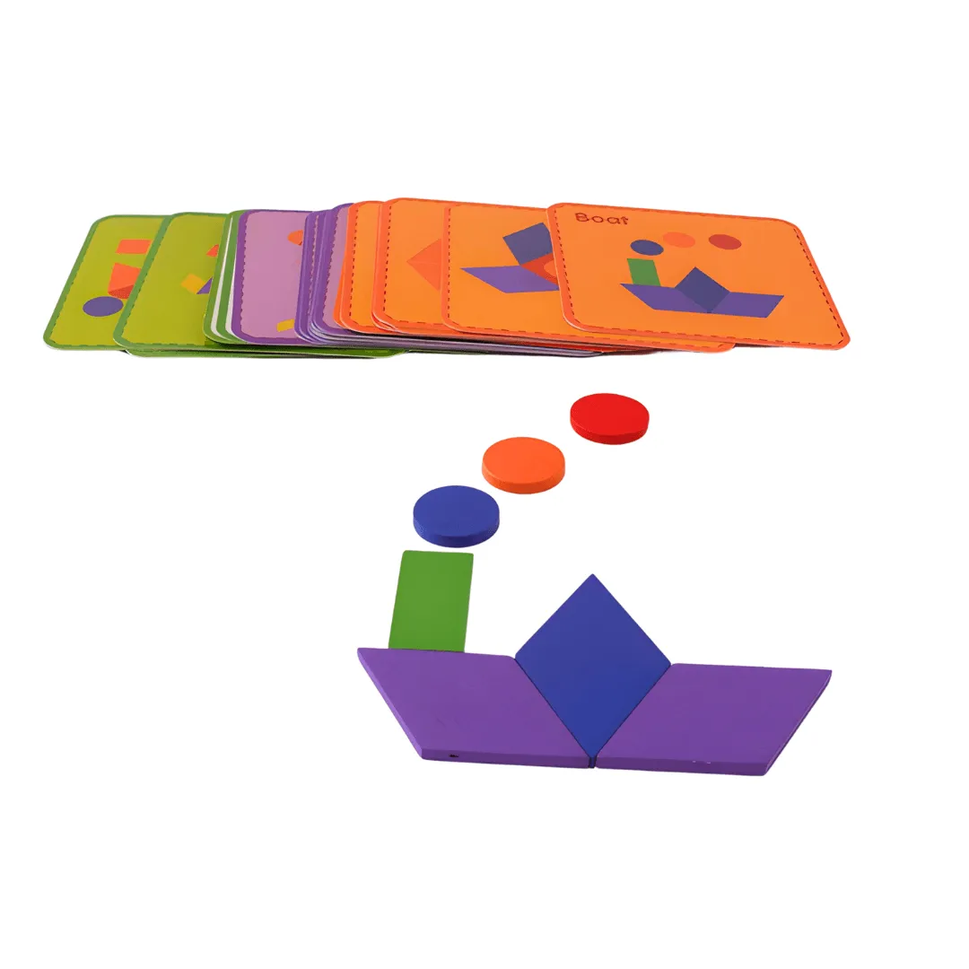 Ohye Montessori Geometric Puzzle, 37 Pieces Tangram Puzzle