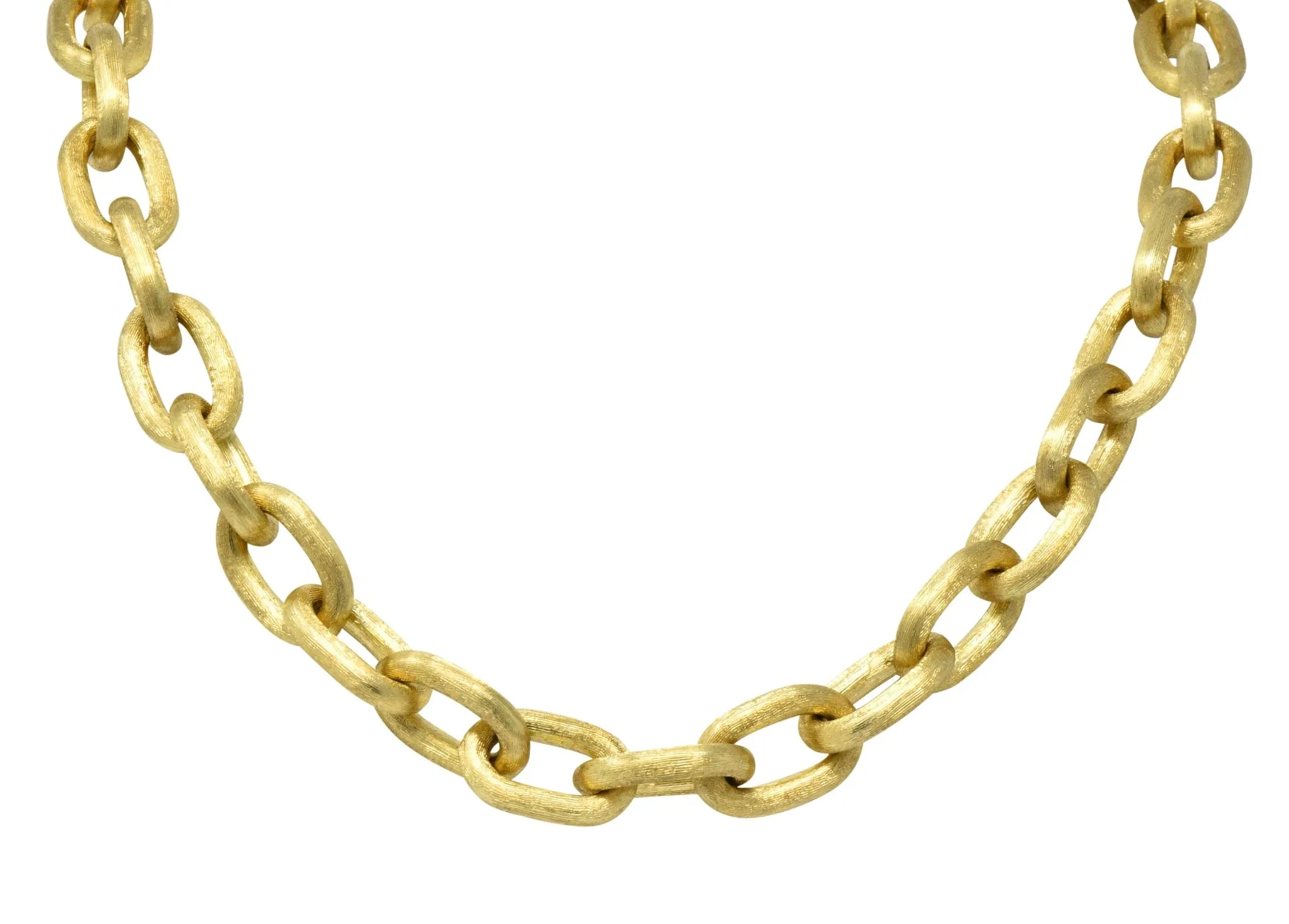 Oustanding Contemporary 18 Karat Gold Italian Large Link Necklace