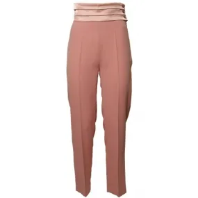 PANTALONE ELEGANTE DI CREPE E RASO, ROSA