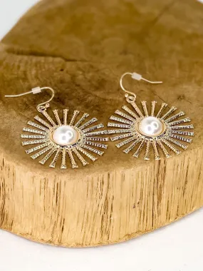 Pearl Sunburst Earring