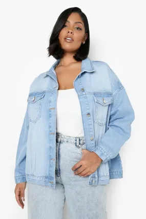 Plus Extreme Oversized Denim Jacket