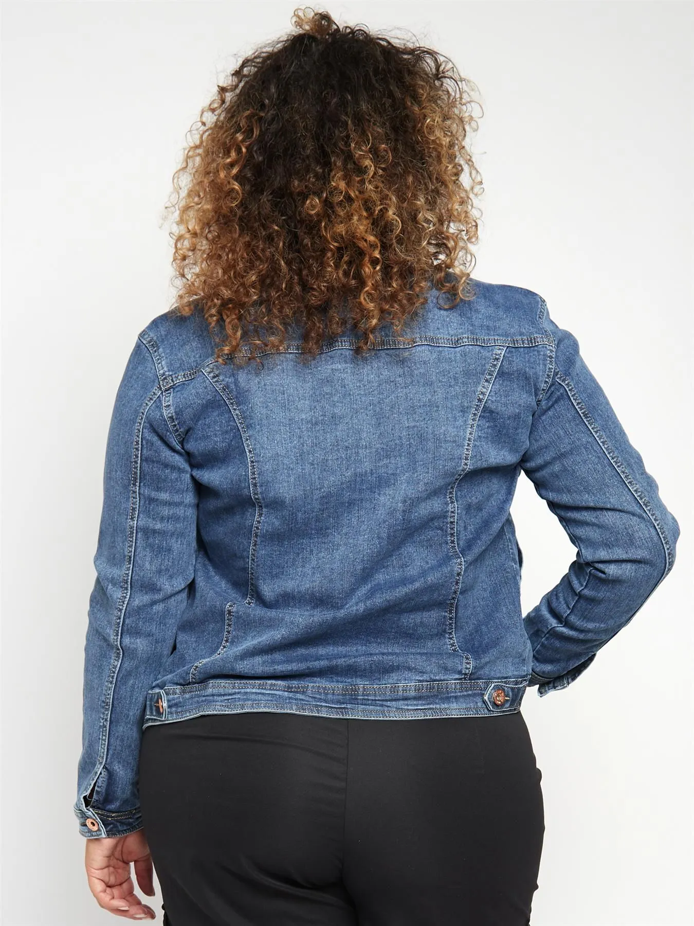 Plus Size Vintage Blue Denim Jacket, UK Sizes 12 to 20