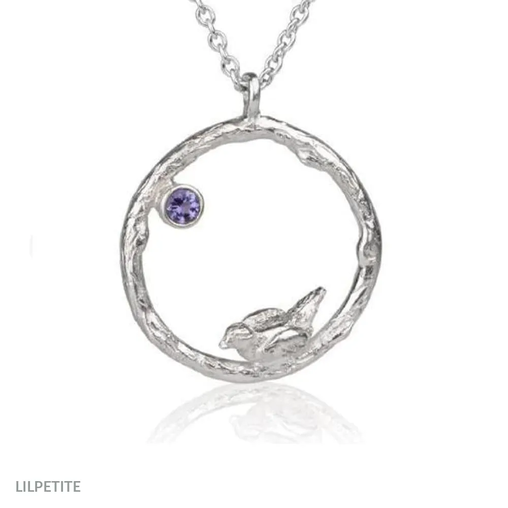 Purple Bird Necklace