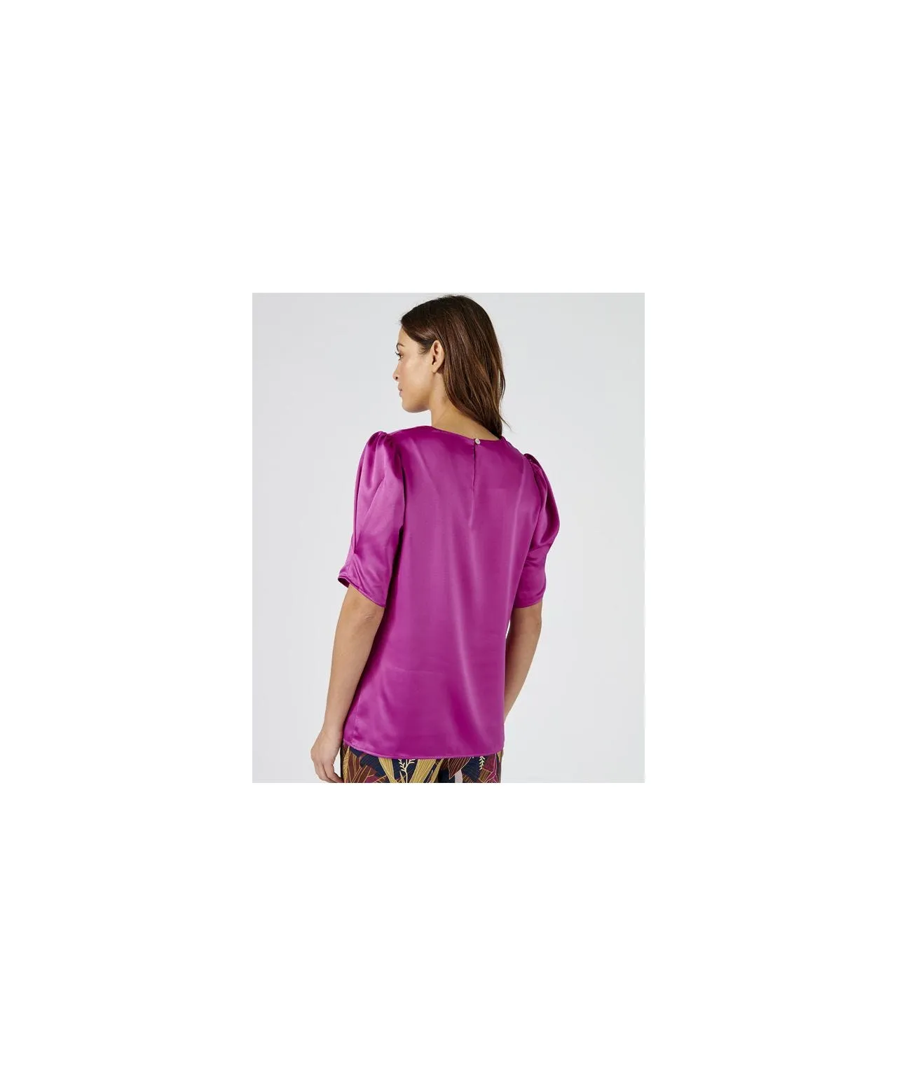 Purple Satin Blouse