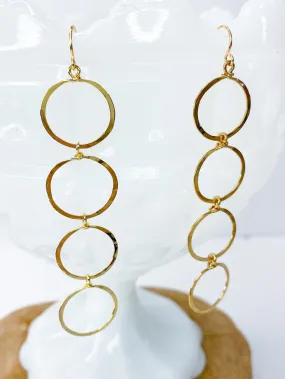 Quad Hoop Dangle Earring