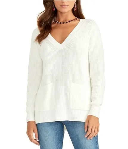 Rachel Roy Womens Front Pockets Knit Sweater