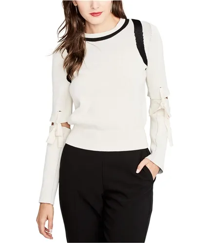 Rachel Roy Womens Tied Split-Sleeve Knit Sweater