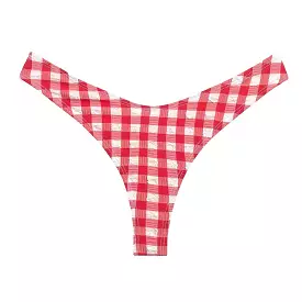 Red Gingham Lulu Scrunch Bikini Bottom