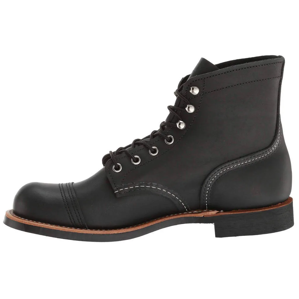 Red Wing Mens Iron Ranger Full Grain Leather Black Boots - UK 9