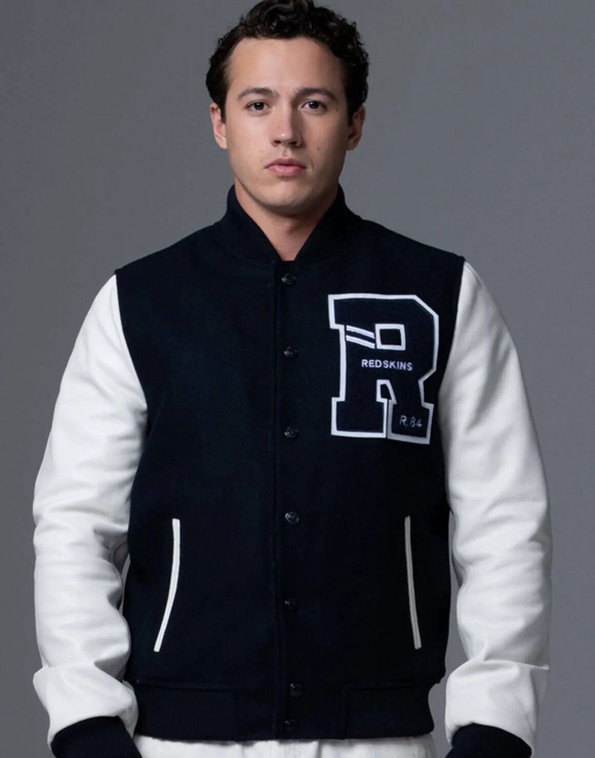 Redskins navy/white “ford hatch” teddy jacket