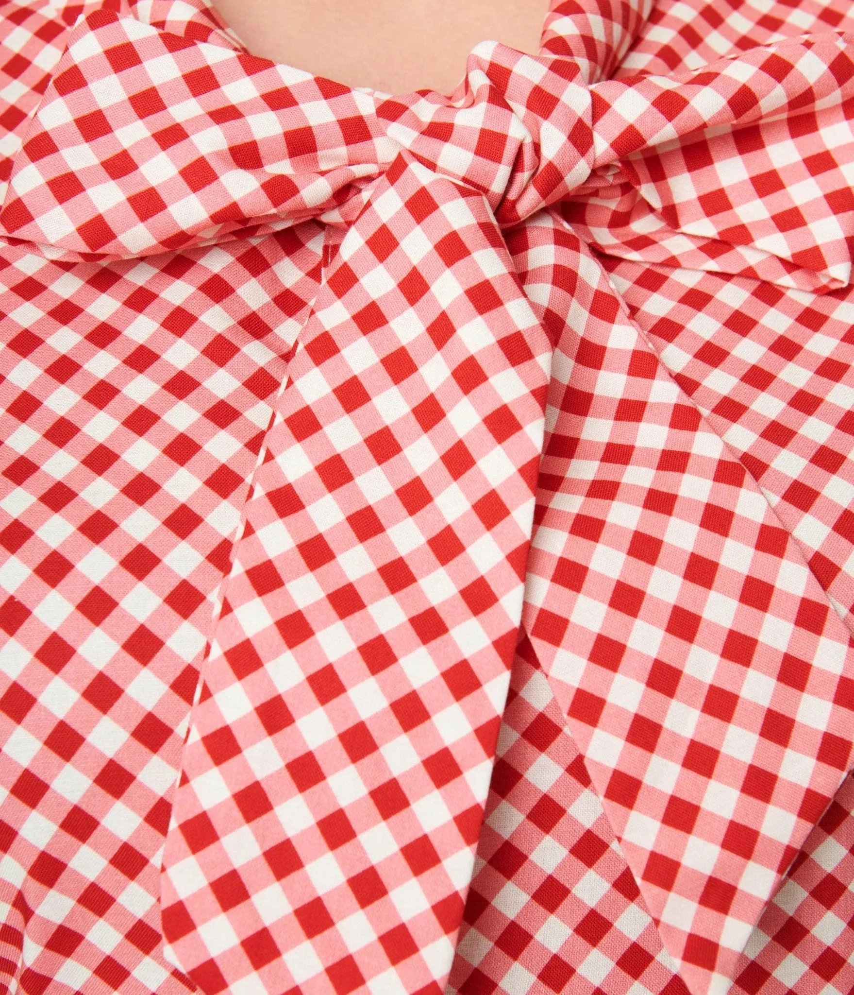 Retrolicious Red Gingham Bow Top