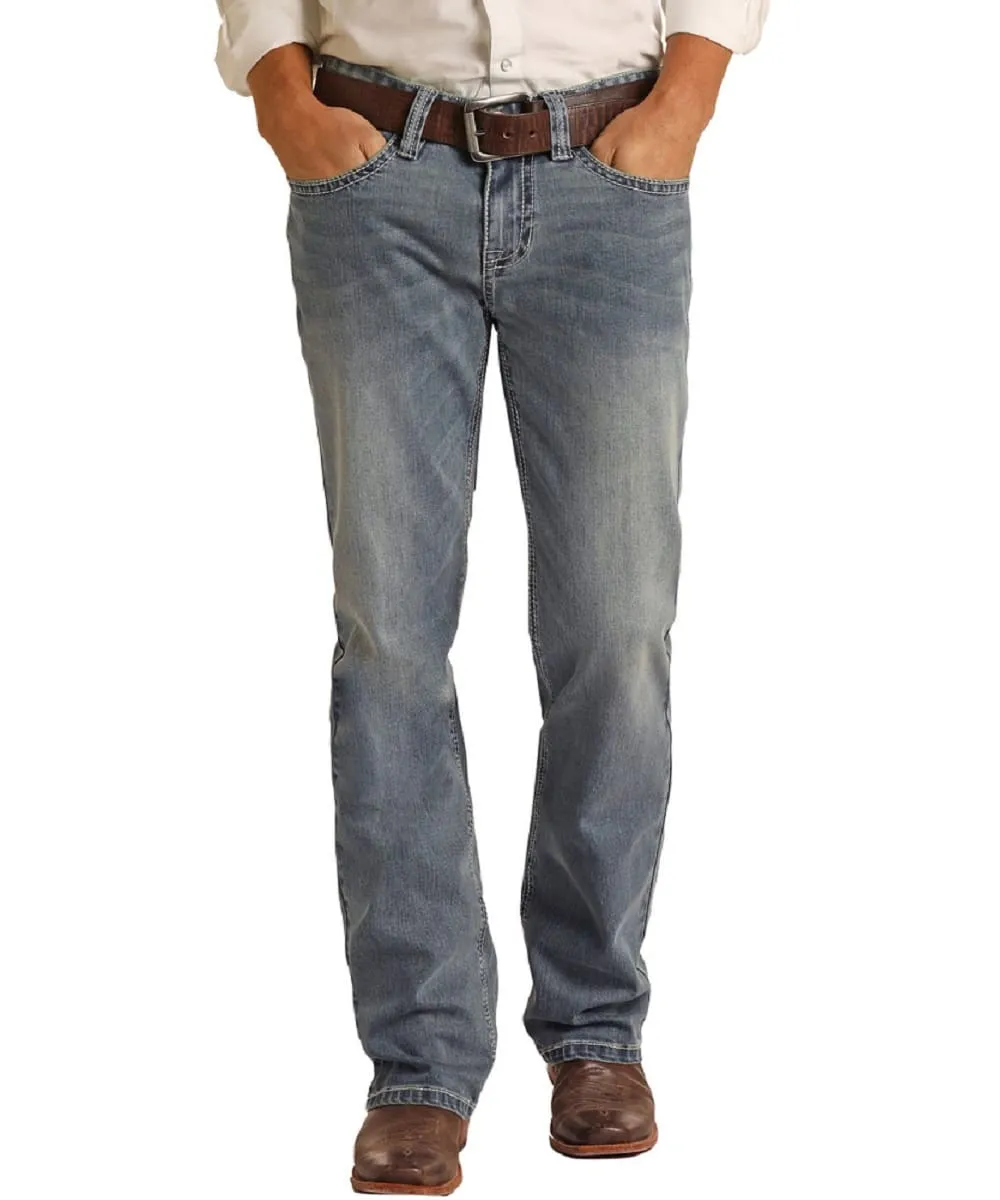 Rock & Roll Cowboy Men's Pistol Straight Bootcut Jean