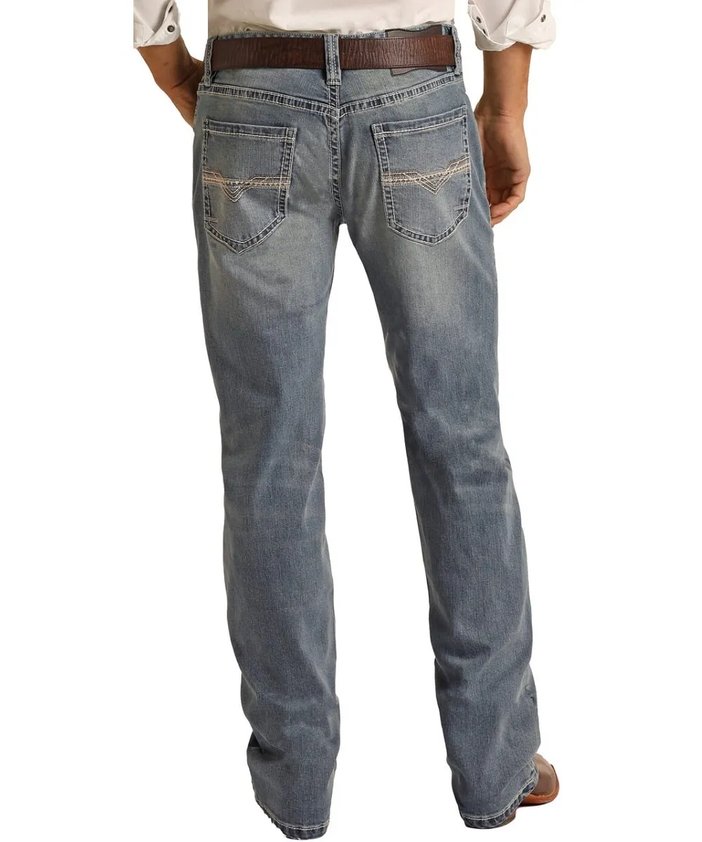 Rock & Roll Cowboy Men's Pistol Straight Bootcut Jean