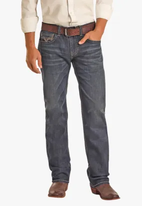 Rock and Roll Mens Tapered Stackable Bootcut Jean