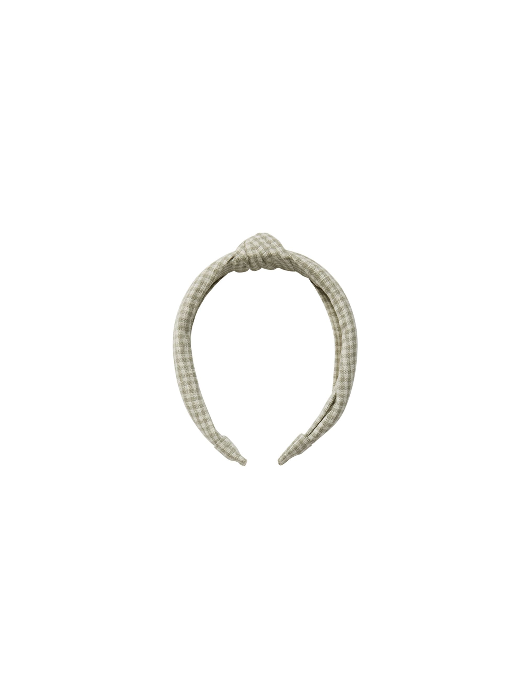 Rylee & Cru - Sage Gingham Knotted Headband