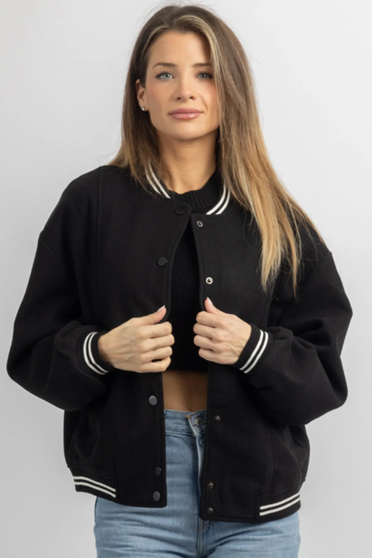 SAN DIEGO BLACK BOMBER JACKET