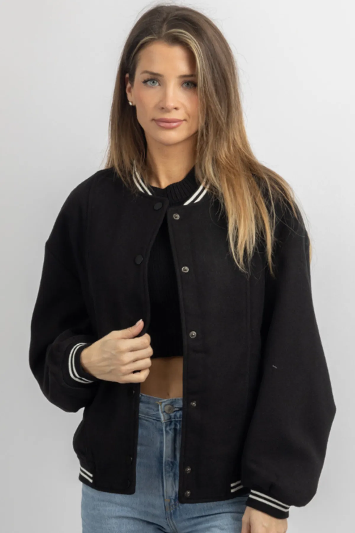 SAN DIEGO BLACK BOMBER JACKET