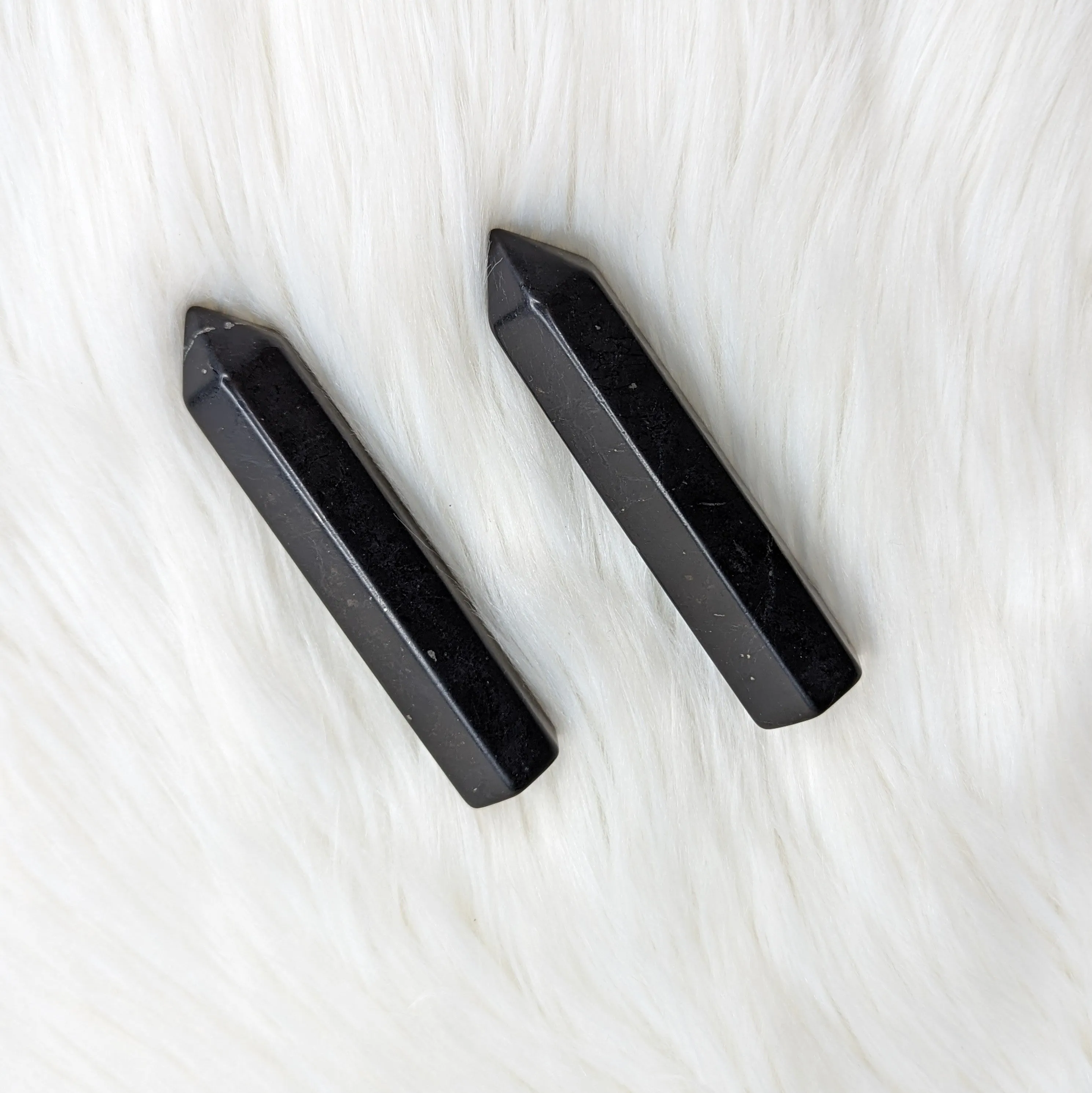 Shungite Polished Point ~ Protective and Cleansing Powers