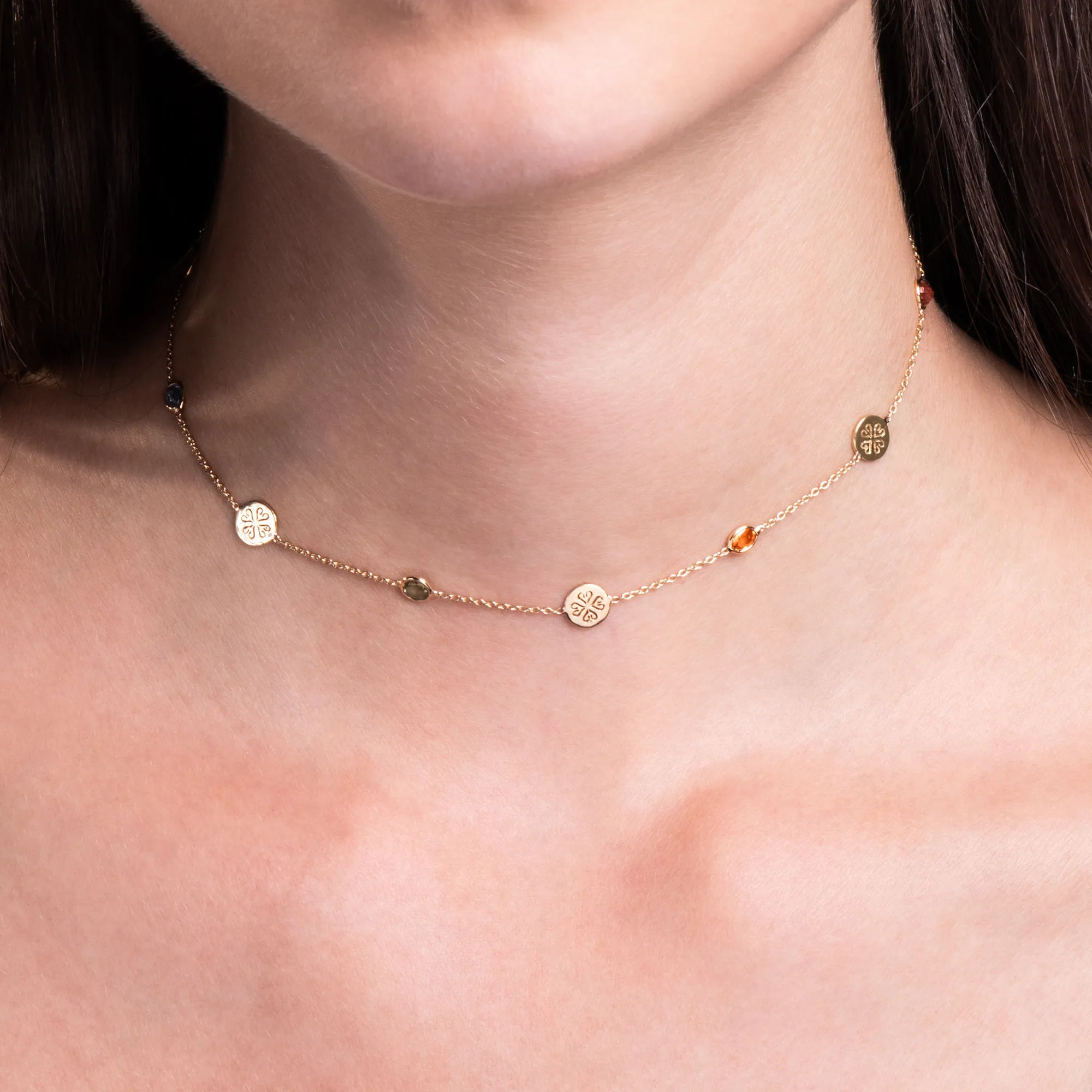 Signature Classic Choker, Multicolor Sapphire