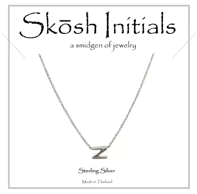 Skosh Sideways Initial Necklace-Silver