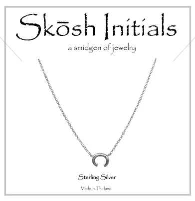 Skosh Sideways Initial Necklace-Silver