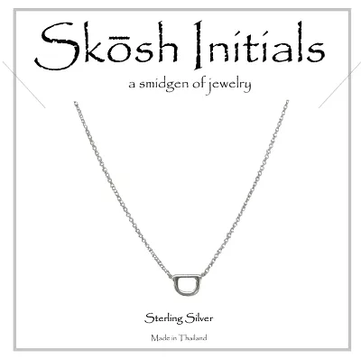 Skosh Sideways Initial Necklace-Silver