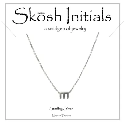 Skosh Sideways Initial Necklace-Silver