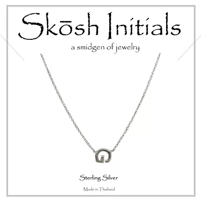 Skosh Sideways Initial Necklace-Silver