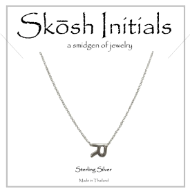 Skosh Sideways Initial Necklace-Silver