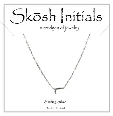 Skosh Sideways Initial Necklace-Silver