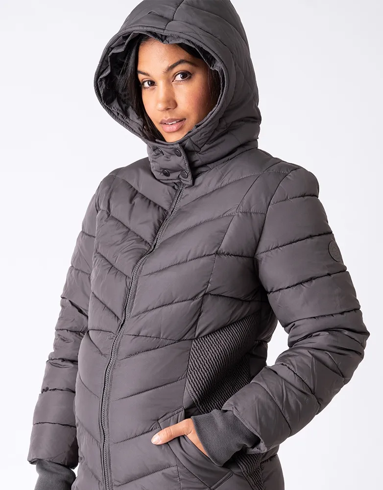 Slate Eco-Down 3 in 1 Maternity Puffer Jacket