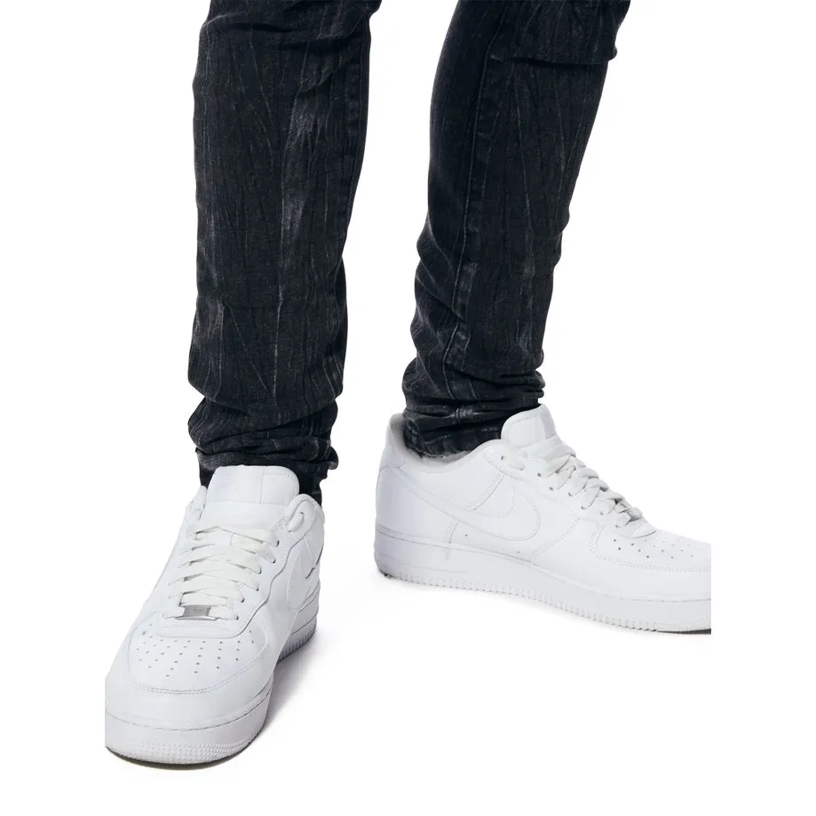 Slim Tapered Rooting Effect Jeans - Black Matrix