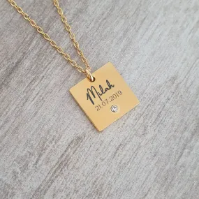 Stella Personalized Necklace, Gold Stainless Steel, Size: 15mm on 45cm chain (READY IN 3 DAYS!)