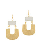 Stone Metal Texture Earring