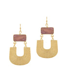 Stone Metal Texture Earring