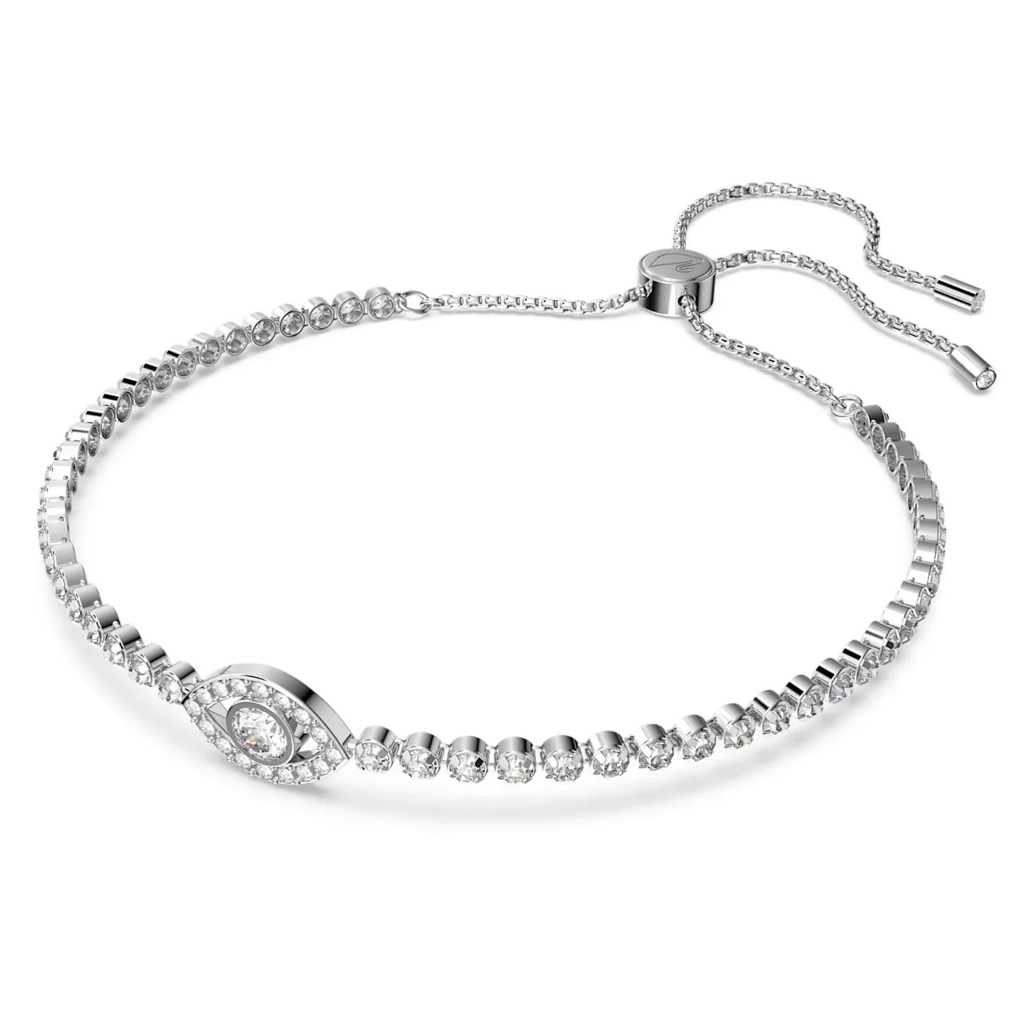 Swarovski Subtle Bracelet Evil Eye, White, Rhodium plated -5632062