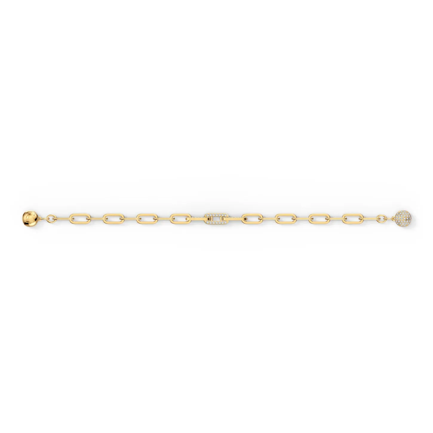 Swarovski The Elements Chain Bracelet, White, Gold tone plating, Medium -5560666