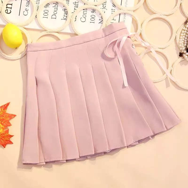 SWEET PREPPY STYLE HIGH WAIST PLEATED SKIRT BY61082