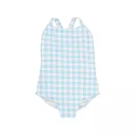 The Beaufort Bonnet Company - Buckhead Blue Gingham Taylor Bay Bathing Suit