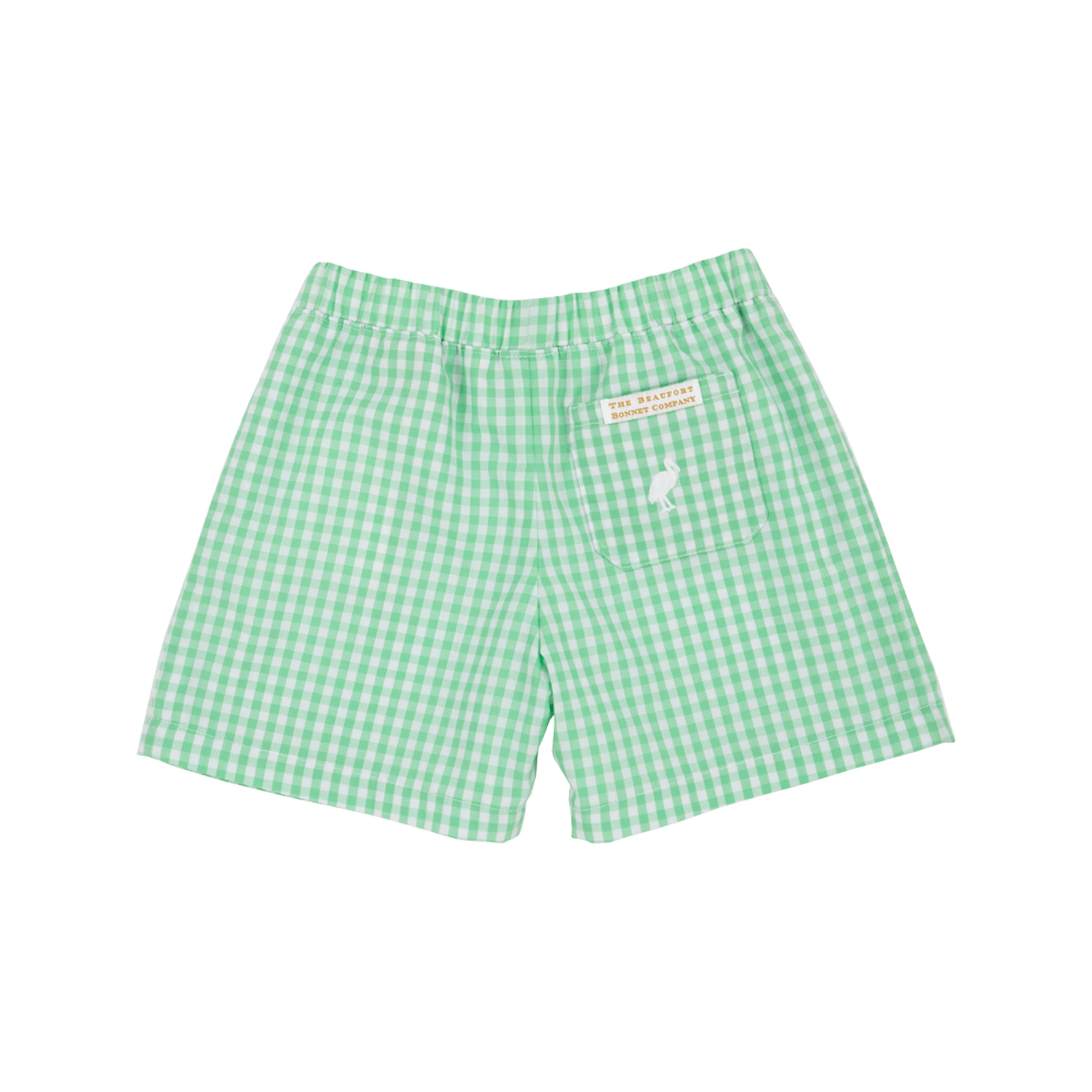 The Beaufort Bonnet Company - Grafton Green Gingham Shelton Shorts