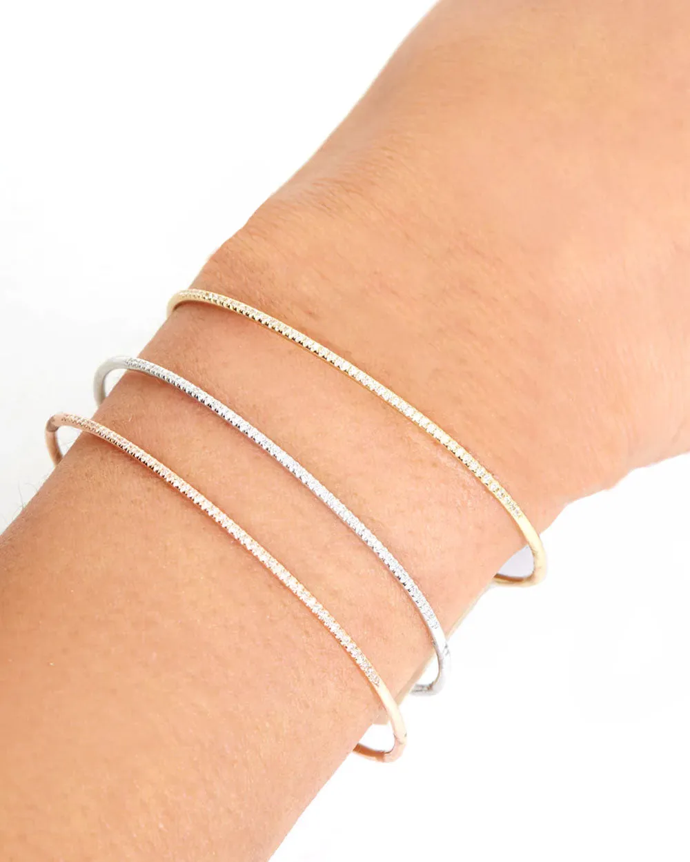 Thin Diamond Bangles