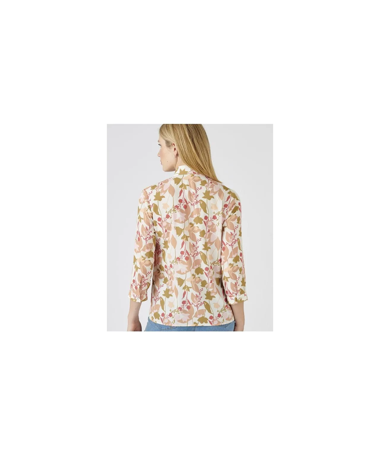 Tie Neck Floral Printed Blouse