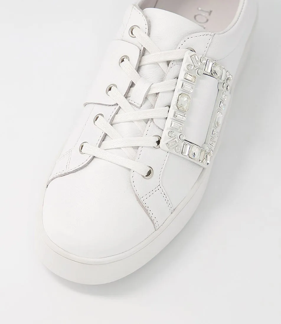 TOP END Laredo White Leather Sneakers