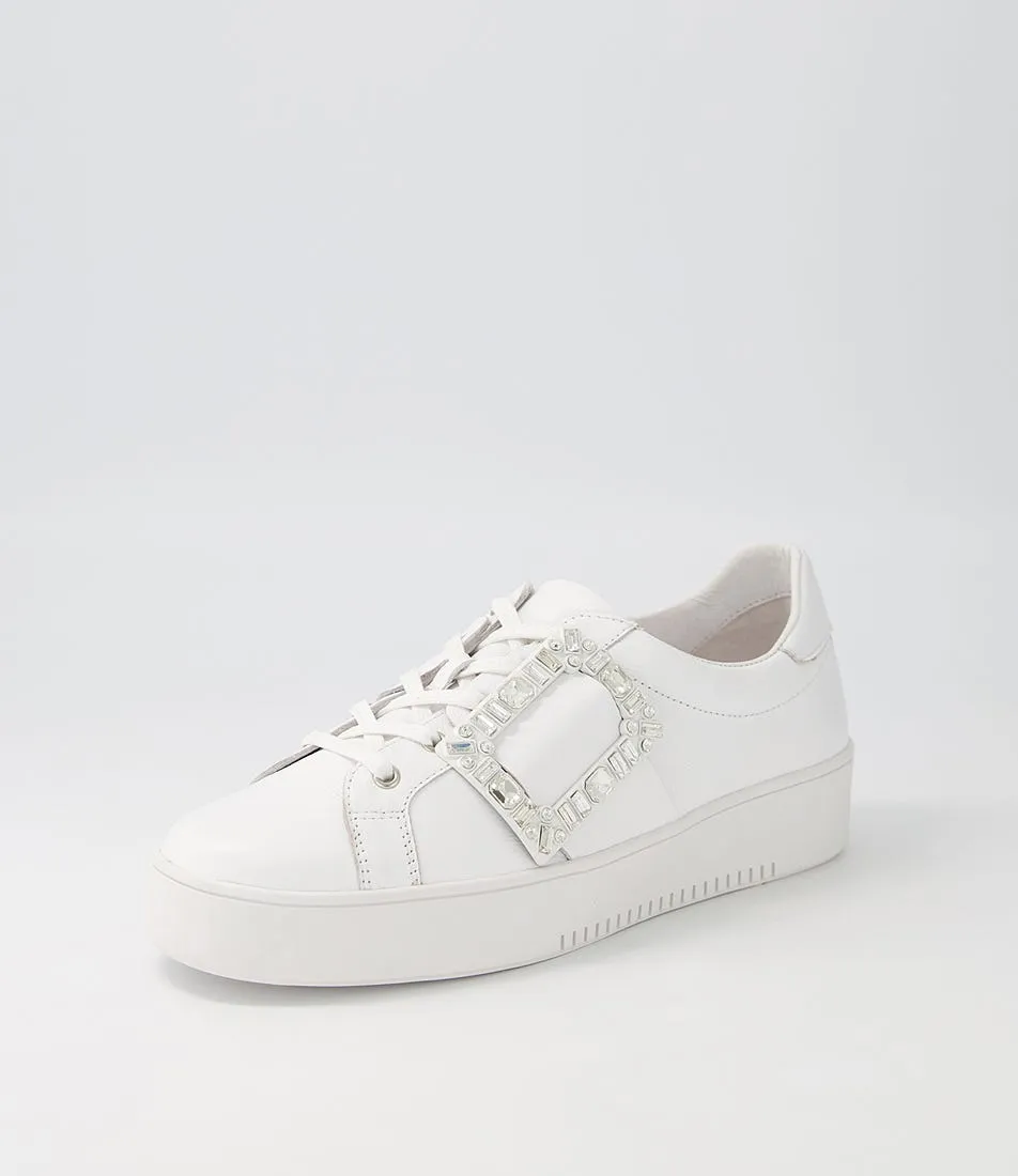 TOP END Laredo White Leather Sneakers