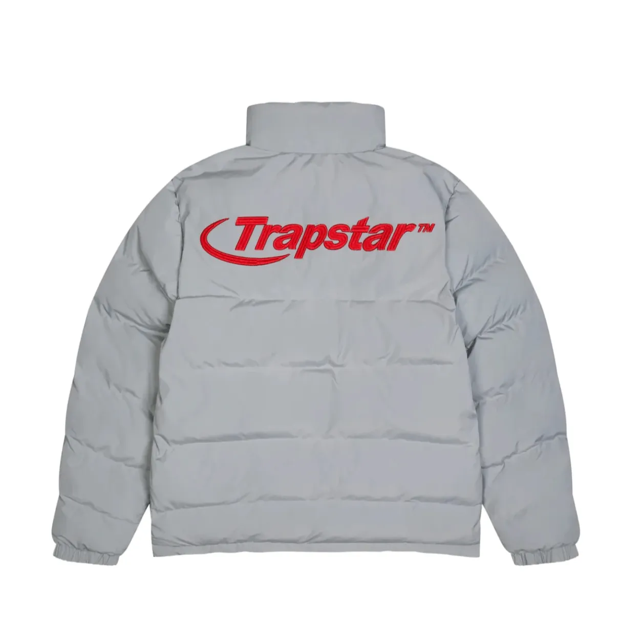 Trapstar Hyperdrive Puffer Jacket - Light Grey / Red